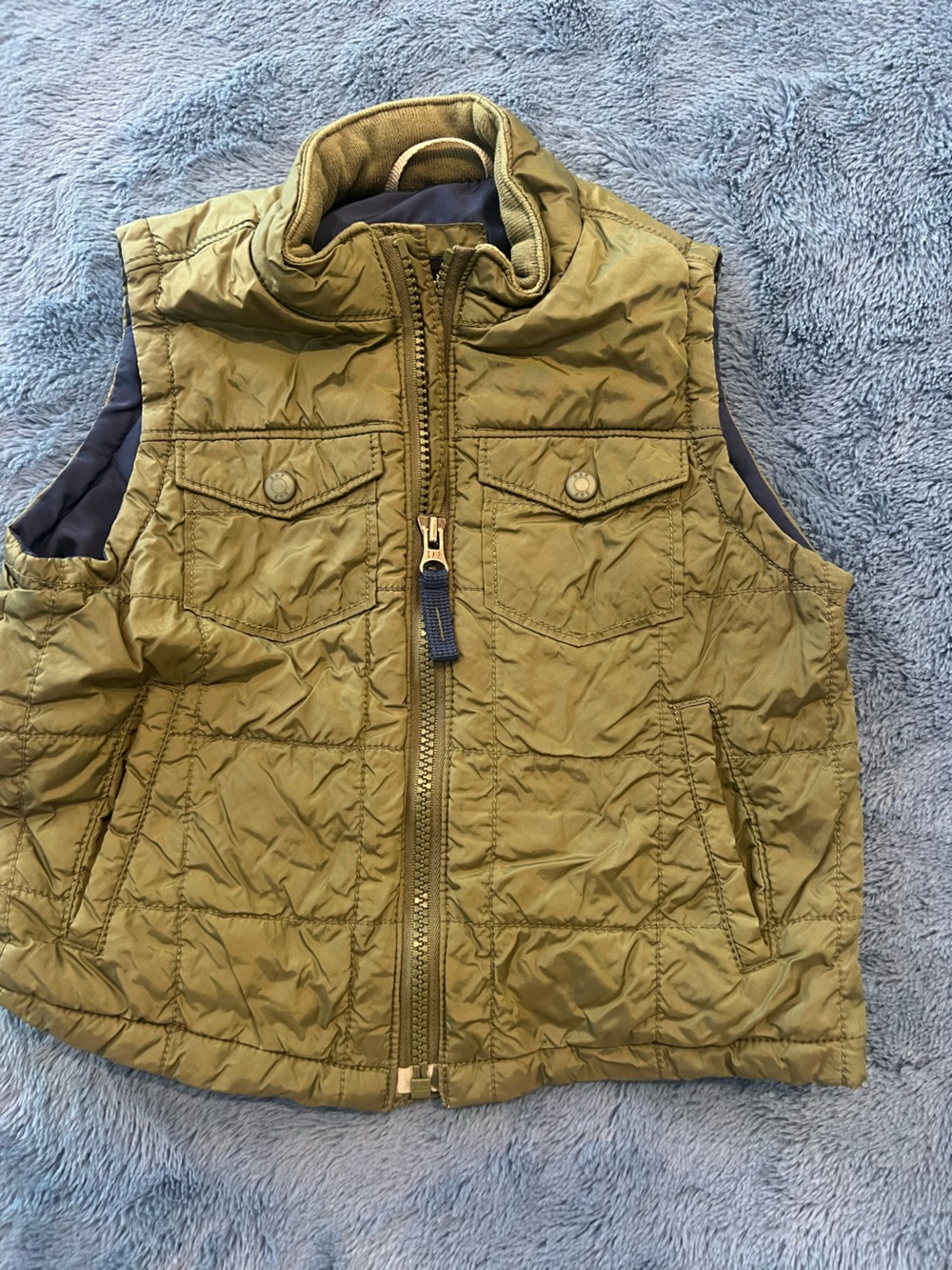 Baby GAP Olive Green Quilted Puffer Vest 2t